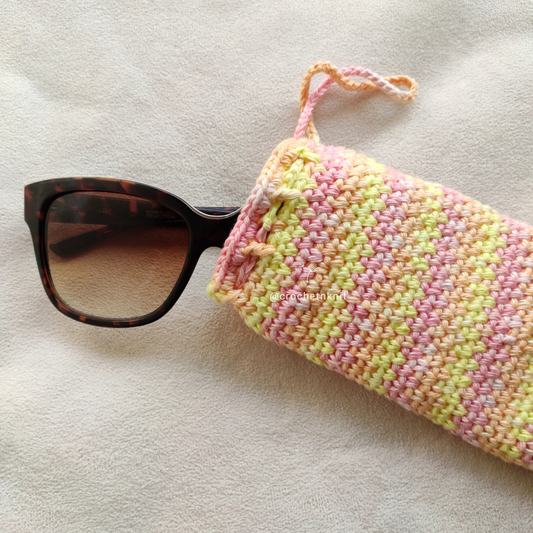 Bubblegum Crochet Sunglass Case